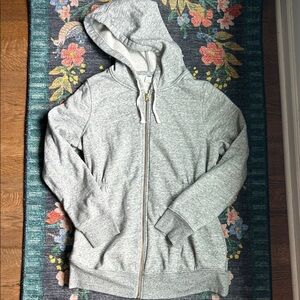 Old Navy Maternity Gray Hooded Zip-Up Sweatshirt, Size Large (Maternity)